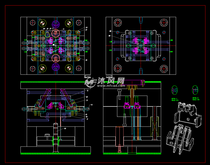 内构件两板模2d结构图