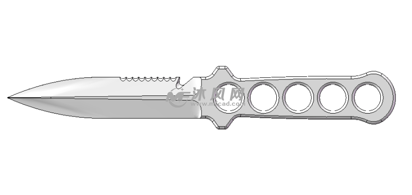 潜水刀匕首模型 军工模型图纸 沐风网