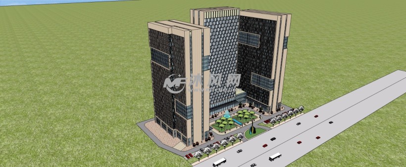 友谊路酒店商务写字楼三维模型