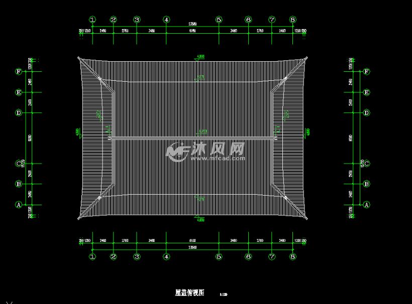 屋盖俯视图