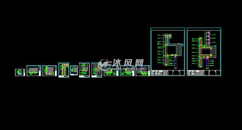 树脂板造型节点图纸