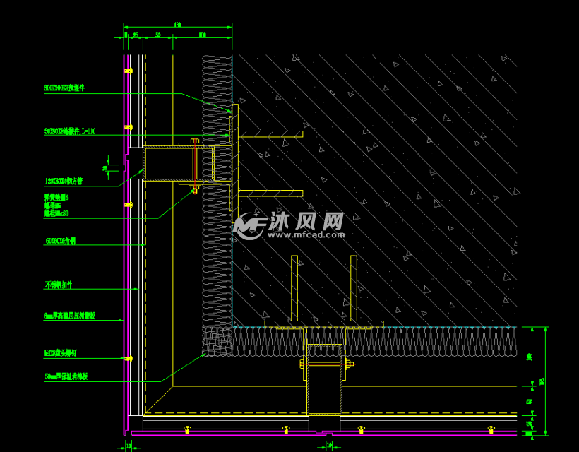 树脂板造型节点图纸