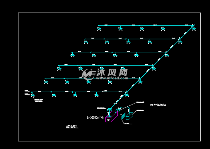 空调风管系统图