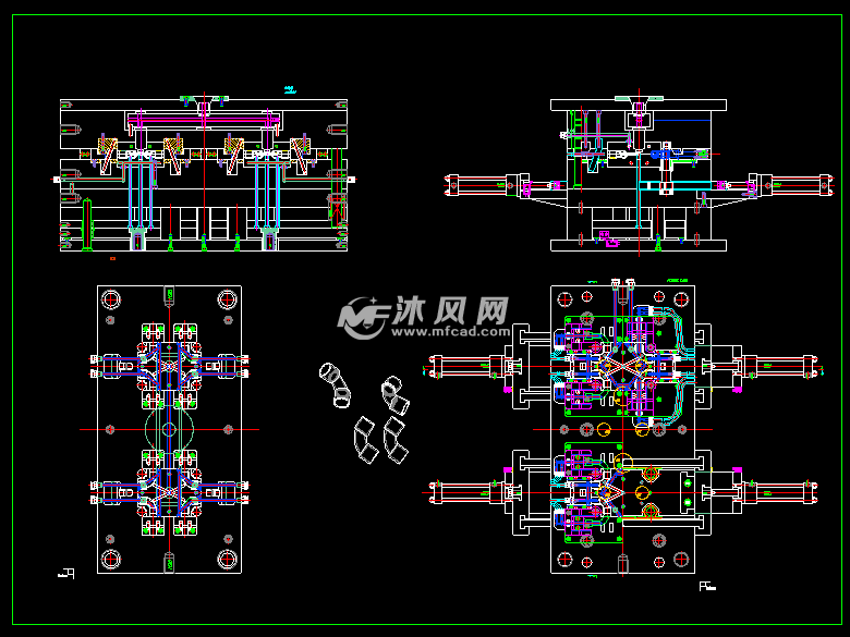 弯管模具2d结构图