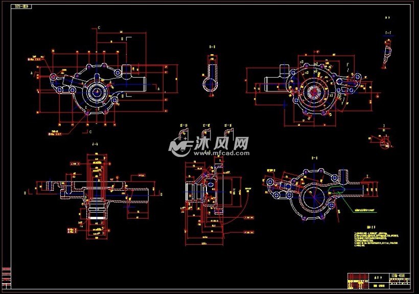 四缸柴油发动机零件图