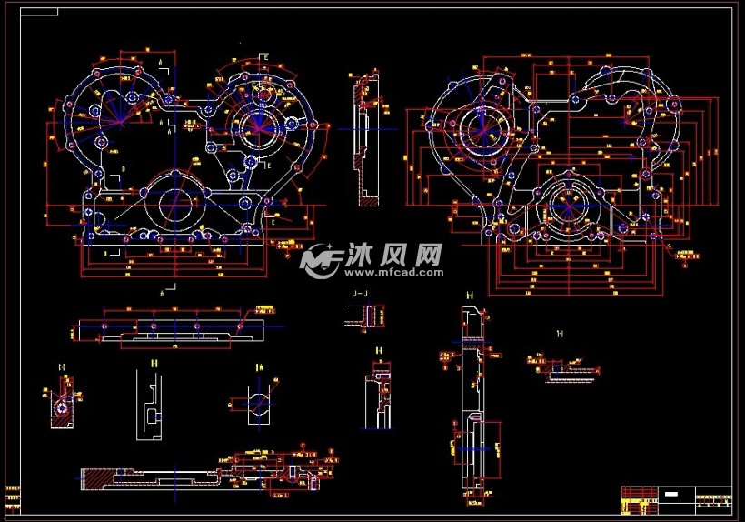 四缸柴油发动机零件图