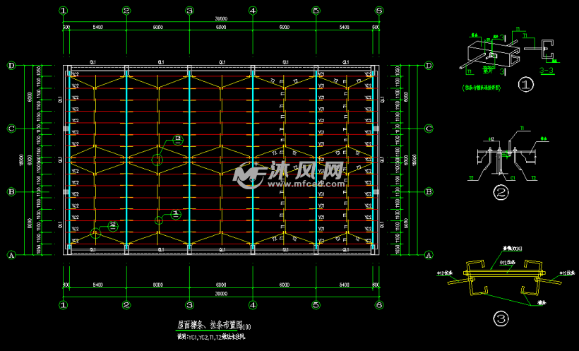 18x30米轻钢屋面厂房结构设计图纸