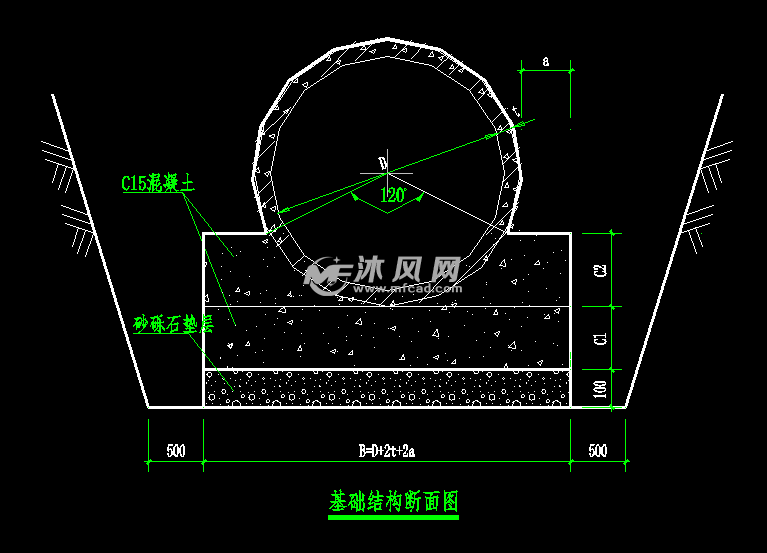 基础结构断面图