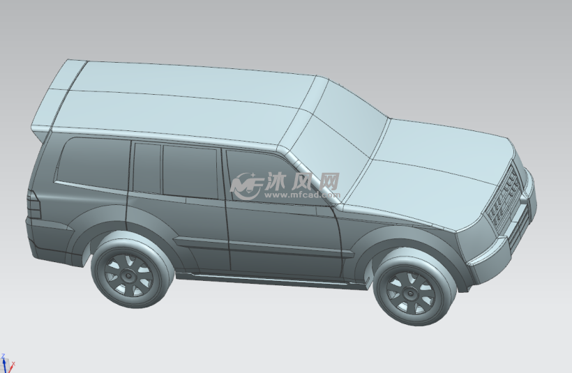 ug8.0绘制帕杰罗汽车外观模型 - 乘用车图纸 - 沐风网