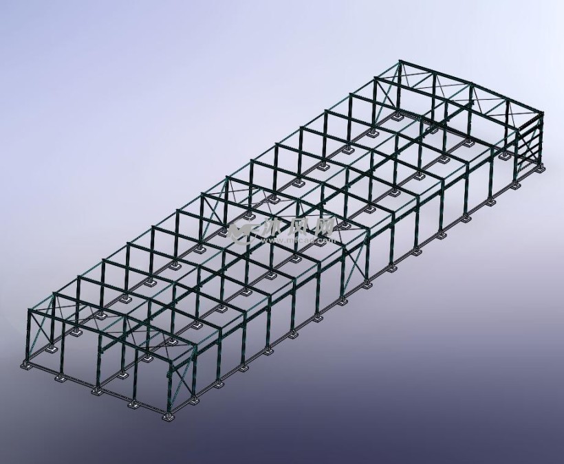 钢结构厂房模型sw