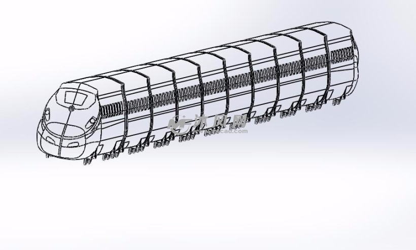 高铁设计模型图 - 乘用车图纸 - 沐风网