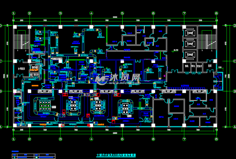 医院手术室及icu空调净化安装施工图纸