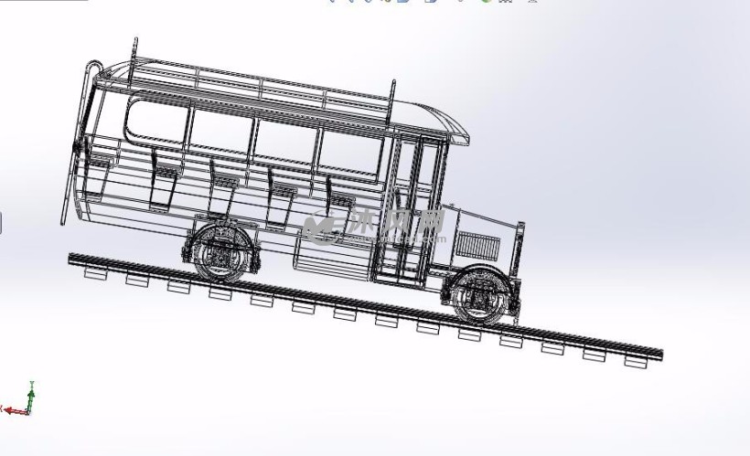 有轨客车三维模型