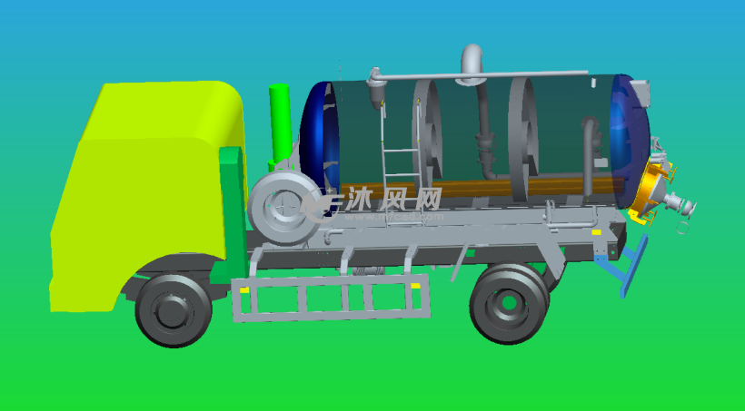 6立方前举升真空吸污车