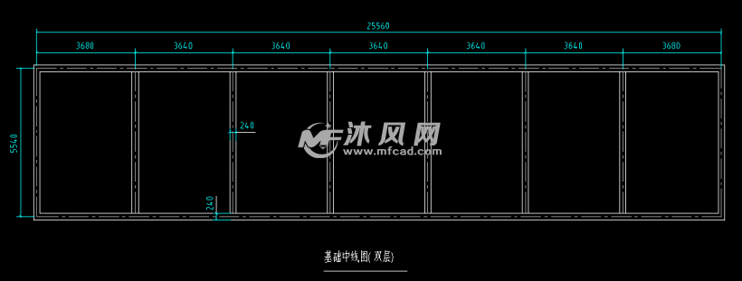 k式活动板房详图基础平面图