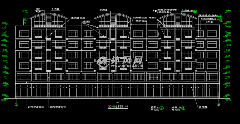 cad图纸 建筑图纸 住宅建筑 建筑住宅单体平,立面图纸