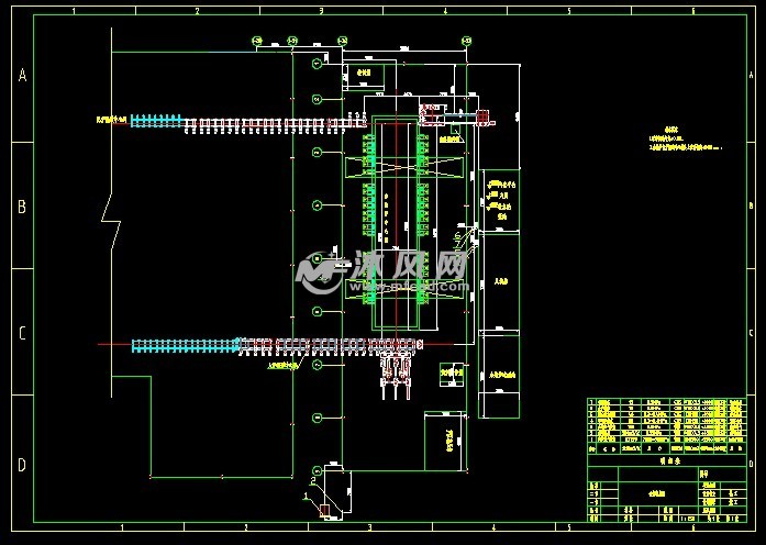 热轧带钢加热炉布置图及介质管道接点图 换热压力容器图纸 沐风网