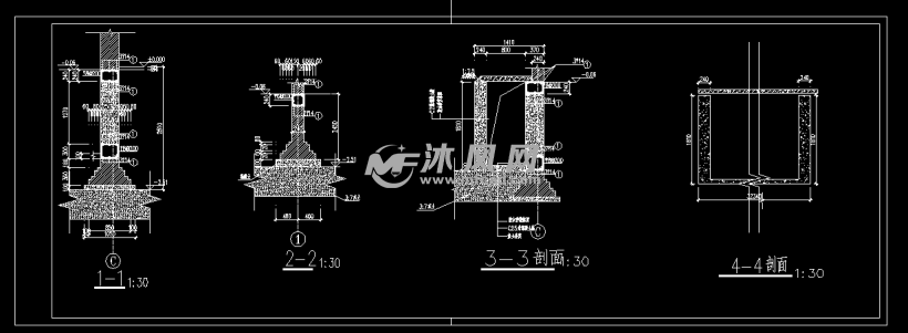 砖混结构小学旱厕结构施工图纸