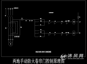 八种防火卷帘门控制原理图电气图纸