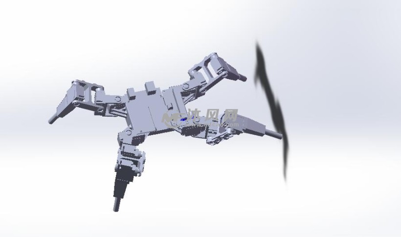 机械蜘蛛设计模型图 - 机器人模型图纸 - 沐风网