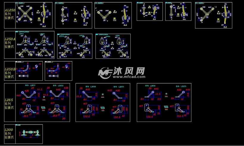 幕墙玻璃驳接爪cad图纸