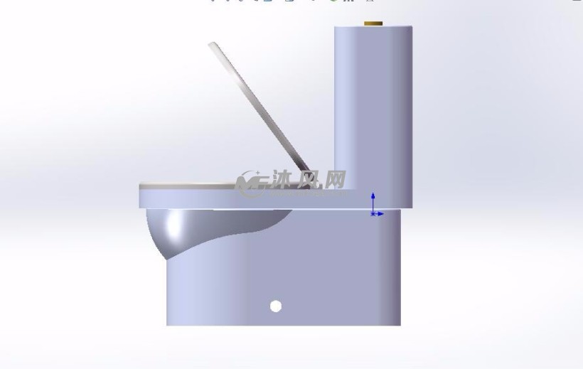 马桶三维制作模型 - 卫浴洁具图纸 - 沐风网