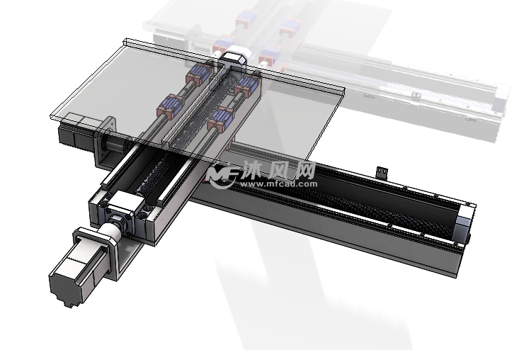 xy丝杠滑台三维图
