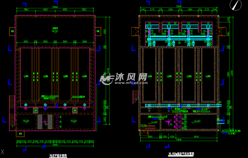 一套日处理量2万吨深床反硝化滤池设计图纸