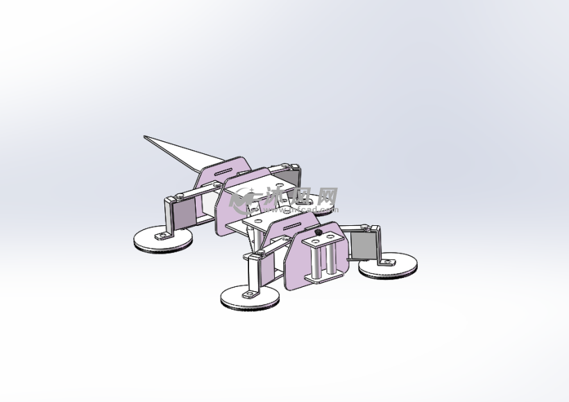 创新仿生壁虎模型 机器人模型图纸 沐风网