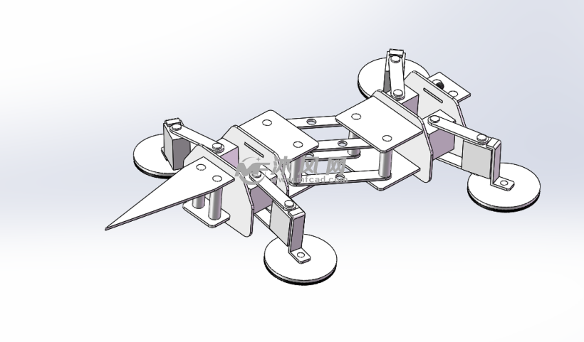 创新仿生壁虎模型 机器人模型图纸 沐风网