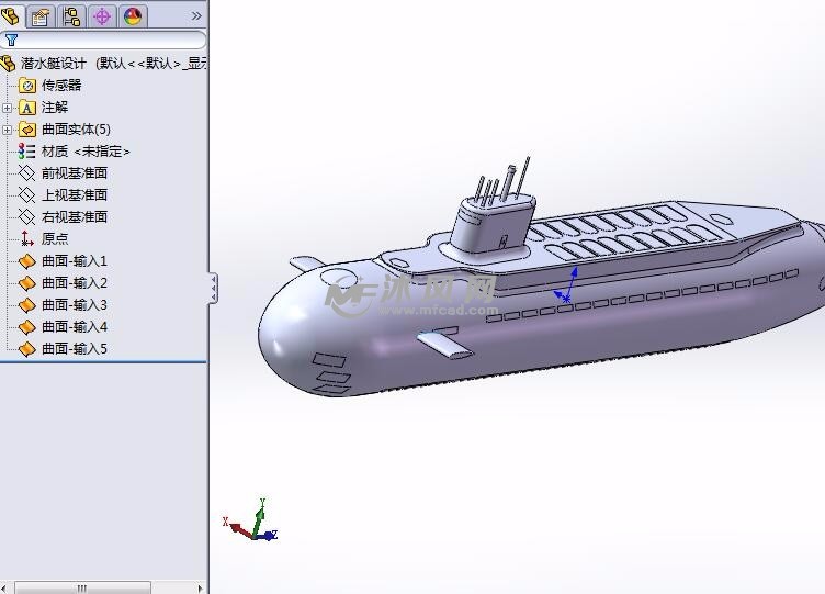 潜水艇设计外观模型