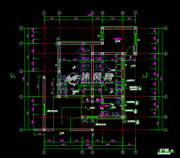 景区中式公共厕所建筑施工图纸