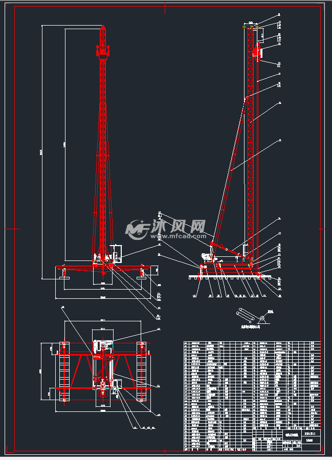 djg30-20钢轨式打桩机图纸