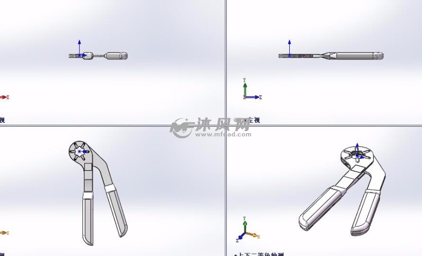 压核桃钳子模型图 小五金模型图纸 沐风网