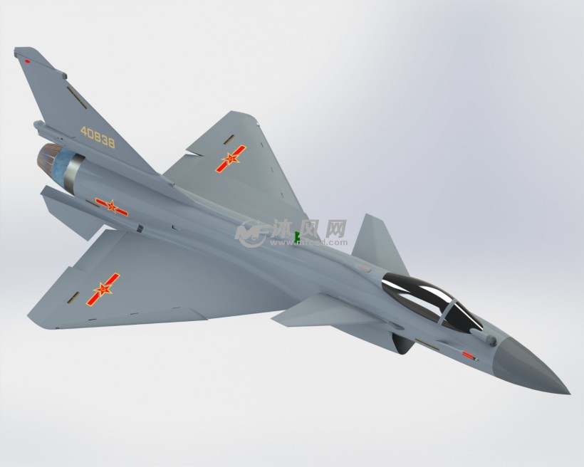 中国空军歼十B战斗机模型