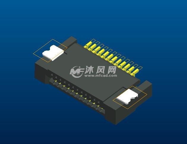 05pitch20h后锁式zif连接器