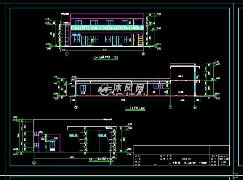 2层交通服务站加油站建筑结构