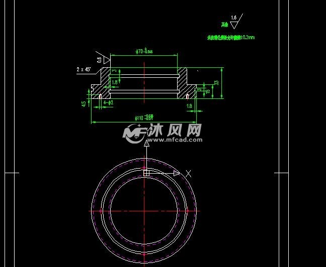 液压油缸总装图以及部分零件图