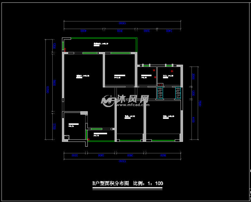 现代典雅风格的三室两厅两卫家装设计及水电装修图纸