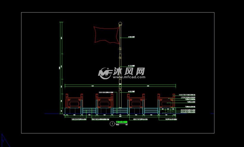 升旗台施工图纸