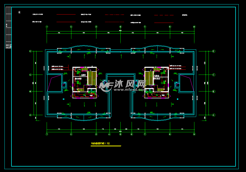 农民公寓消防施工图 - 电气工程图纸 - 沐风网