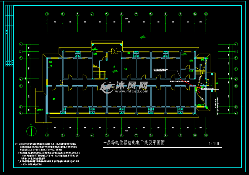 中学宿舍电气设计图