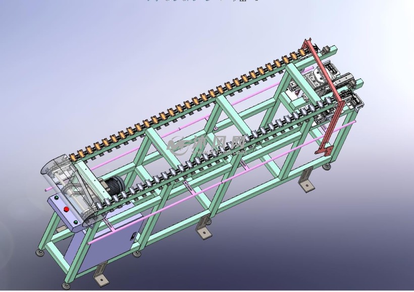 链板输送线设计模型图