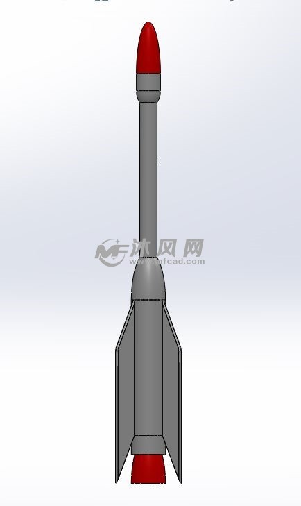 火箭solidworks模型 - 军工模型图纸 - 沐风网