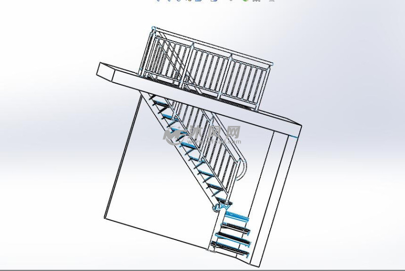 室内楼梯三维模型图