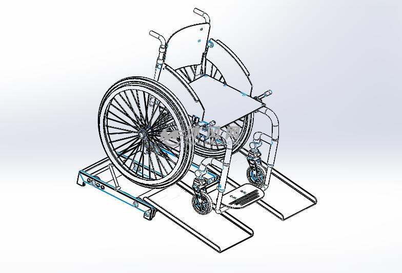 盲人轮椅三维模型