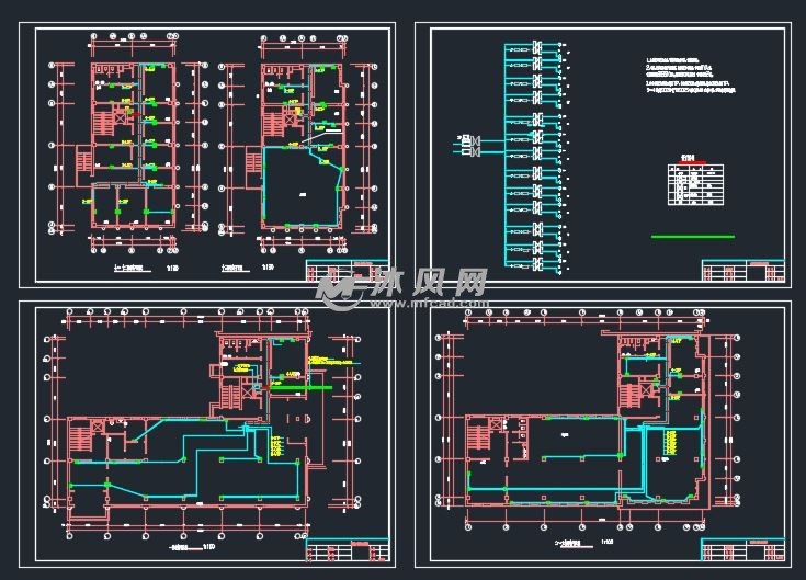 某银行综合布线设计 - 电气工程图纸 - 沐风网