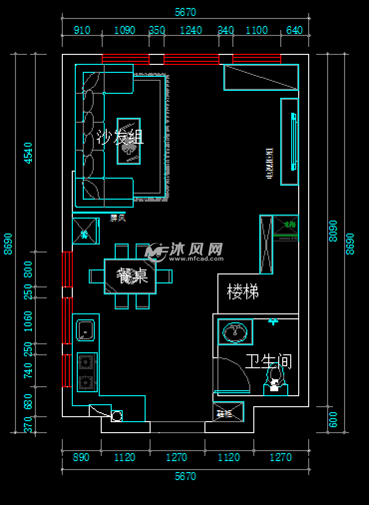 单身公寓设计图纸