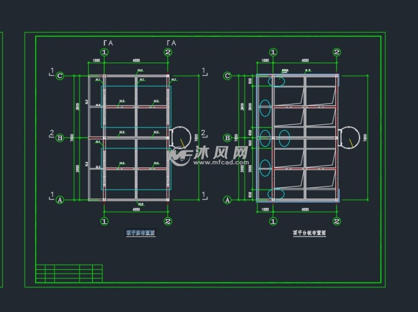 高位水箱及支架钢结构施工图 - 结构图纸 - 沐风网