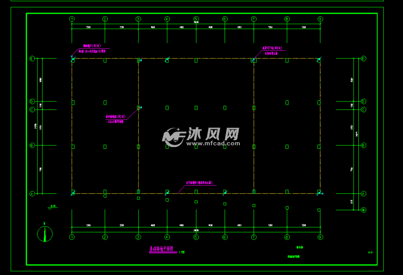 基础接地平面图